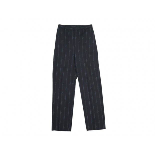 NEUF PANTALON BALENCIAGA SMALL FIT UNIFORM LOGO SIGNATURE 36 S NOIR PANTS 795€