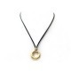 COLLIER CHAUMET PENDENTIF ANNEAU GM OR JAUNE 18K 19GR & DIAMANTS GOLD NECKLACE