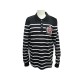 NEUF POLO BALMAIN A RAYURES & ECUSSON W8H816OI281B M 48 NEW TOP TEE-SHIRT 1000€