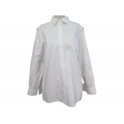 NEUF CHEMISE GUCCI 785794 EN POPELINE DE COTON EPAISSE 44 L LOGO COL SHIRT 1420€