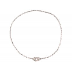 COLLIER DINH VAN MENOTTES R12 PERLES ARGENT MASSIF 925 13.8 GR NECKLACE 540€