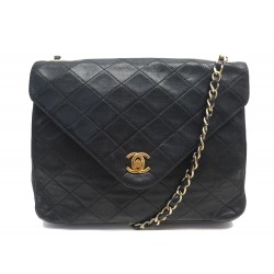 VINTAGE SAC A MAIN CHANEL TIMELESS SIMPLE RABAT CUIR NOIR MATELASSE PURSE 7500€