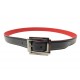 NEUF CEINTURE CHRISTIAN LOUBOUTIN 110 CM CUIR NOIR NEW BLACK LEATHER BELT 450€