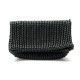 NEUF SAC POCHETTE A MAIN BALENCIAGA METRO 701868 CUIR NOIR TRESSE CLUTCH 2990€