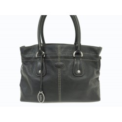 SAC A MAIN TODS D-BAG EN CUIR GRAINE NOIR BLACK LEATHER HAND BAG PURSE 2100€