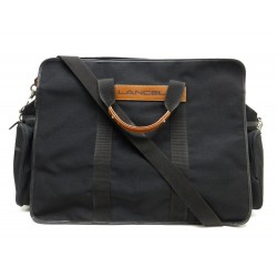 NEUF SAC DE VOYAGE A MAIN LANCEL 60 CM EN TOILE NOIR BANDOULIERE TRAVEL BAG 350€