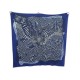 FOULARD HERMES ONDES DE CHIC CARRE 90 JERSEY DE SOIE BLEU MARINE BLUE SCARF 600€