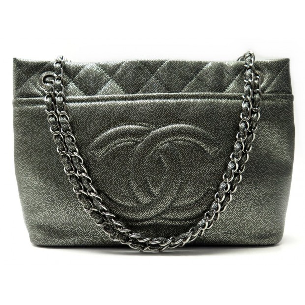 NEUF SAC A MAIN CHANEL CABAS SHOPPING LOGO CC BANDOULIERE CUIR NEW HANDBAG 6000€