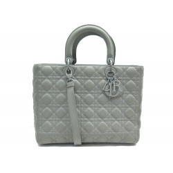 SAC A MAIN CHRISTIAN DIOR LADY LARGE ULTRAMAT GRIS BANDOULIERE HANDBAG 6200€