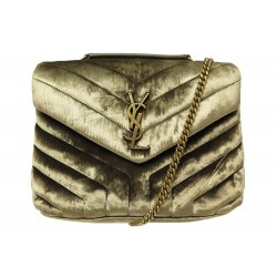 SAC A MAIN YVES SAINT LAURENT LOULOU SMALL 494699 EN VELOURS MATELASSE BAG 2100€