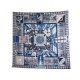 NEUF RARE FOULARD HERMES OBJETS DE CURIOSITE CARRE 90 SOIE BLEUE BLUE NEW SCARF