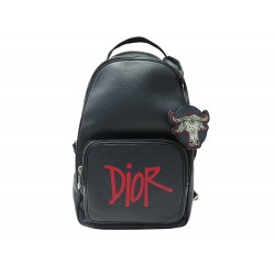 NEUF SAC A DOS DIOR HOMME SLINGBAG 1ESBO013GGDS00EU CUIR BLEU BACKBAG 2200€