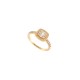 NEUF BAGUE OR JAUNE 18K 53 21 DIAMANTS 0.25CT DIAMONDS 3.1 GR YELLOW GOLDEN RING