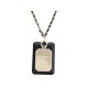 NEUF COLLIER CHANEL PENDENTIF PLAQUE LOGO CC STRASS & CHAINE ENTRELACE NEW 1960€