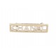 NEUF BROCHE CHANEL LOGO STRASS METAL DORE 2023 GOLDEN STEEL NEW BROOCH 620€