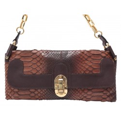 SAC A MAIN CHLOE EN CUIR PYTHON MARRON PORTE EPAULE BROWN HAND BAG PURSE 2500€