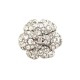 BROCHE CHANEL CAMELIA STRASS LOGO CC 5.4 CM EN METAL ARGENTE JEWEL BROCCH 1100€