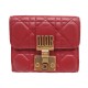 NEUF PORTEFEUILLE DIOR ADDICT EN CUIR ROUGE S2009CNMJ LEATHER NEW WALLET 680€