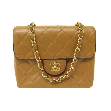 VINTAGE SAC A MAIN CHANEL TIMELESS MINI SQUARE CUIR MATELASSE PURSE BAG 4750€