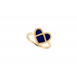 BAGUE POIRAY L'ATTRAPE COEUR LAPIS LAZULI OR JAUNE 18K 49 ECRIN GOLD RING 1200€