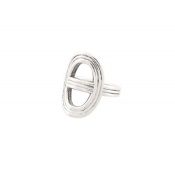 BAGUE HERMES CHAINE D ANCRE 24 GM 54 ARGENT MASSIF 9.8G ECRIN SILVER RING 480€