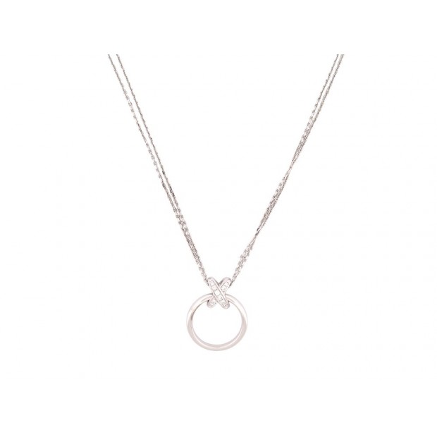 NEUF COLLIER CHAUMET LIENS 005.211218 DIAMANTS 0.3K OR BLANC 18K NECKLACE 3100€