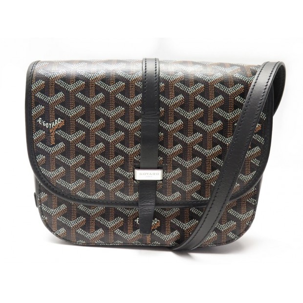 SAC A MAIN GOYARD BELVEDERE PM BANDOULIERE EN TOILE & CUIR NOIR HAND BAG 2870€