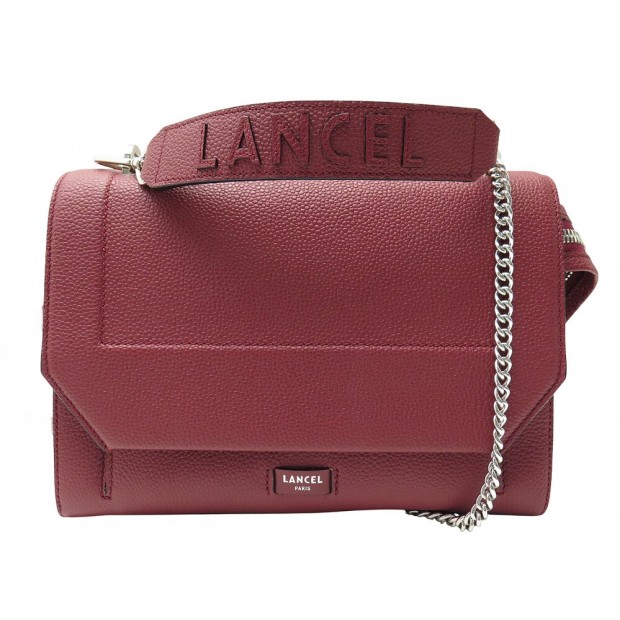 NEUF SAC A MAIN LANCEL NINON GM A09223 EN CUIR GRAINE BANDOULIERE HAND BAG 750€