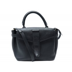 SAC A MAIN LANCEL CHARLIE MM A08370 CUIR GRANE NOIR BANDOULIERE HAND BAG 1190€