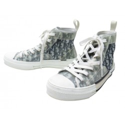 CHAUSSURES DIOR BASKETS MONTANTES B23 3SH118YJP 41.5 TOILE OBLIQUE SNEAKERS 990€