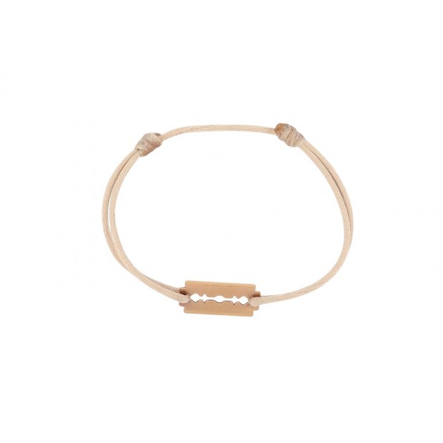 BRACELET DINH VAN LAME DE RASOIR PM EN OR ROSE 18K SUR CORDON GOLD BANGLE 570€