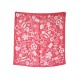 NEUF FOULARD CHANEL LOGO CC SAC CAMELIA CARRE 90 SOIE ROSE PINK SILK SCARF 530€