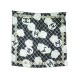 NEUF FOULARD CHANEL CAMELIA ET LOGO CC MATELASSE CARRE 90 SOIE SILK SCARF 530€