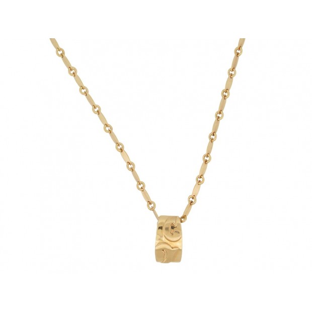 COLLIER GUY LAROCHE PENDENTIF ET CHAINE 40CM EN OR JAUNE 18K 9.1GR GOLD NECKLACE