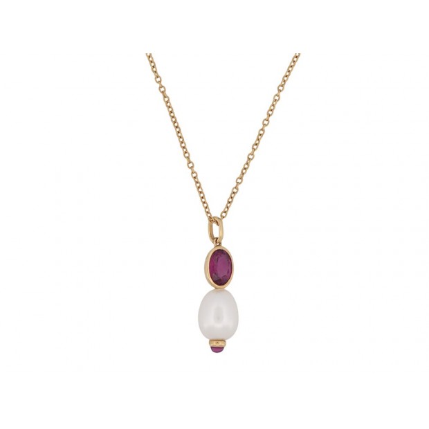 NEUF COLLIER POIRAY PERLES PRECIEUSES PM GRENAT 711122 EN OR 18K NECKLACE 1900€