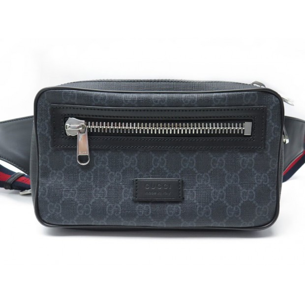 SAC CEINTURE GUCCI 474293 BANANE TOILE SUPREME GG NOIRE SACOCHE BELT BAG 790€