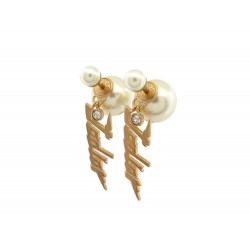 NEUF BOUCLES D'OREILLES DIOR TRIBALES J'ADIOR STRASS E1576TRIRS EARRINGS 490€