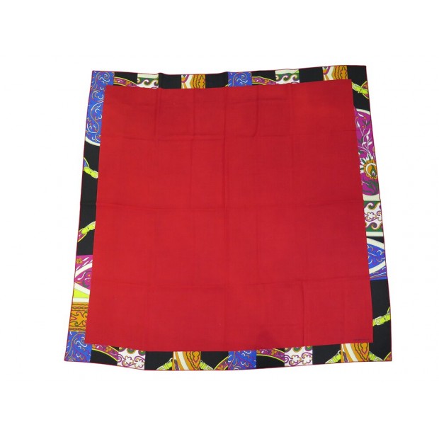 NEUF CHALE HERMES FESTIVAL DES AMAZONES ENCADRE EN CACHEMIRE ET SOIE SHAWL 1260€