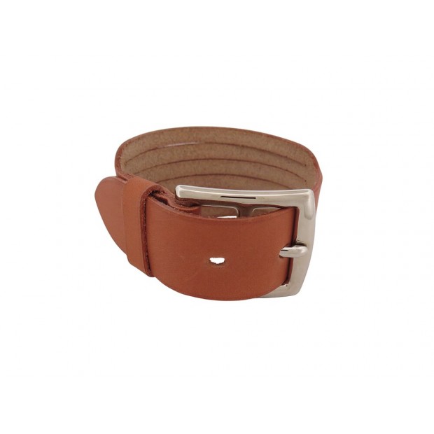 NEUF BRACELET HERMES MANCHETTE ETRIVIERE EN CUIR BARENIA 18-22 CM BANGLE 640€