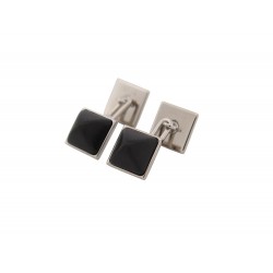 NEUF BOUTONS DE MANCHETTES HERMES MEDOR COLLIER DE CHIEN PALLADIE CUFFLINKS 490€