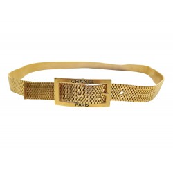 VINTAGE CEINTURE CHANEL MAILLE EN METAL DORE TAILLE 70 GOLDEN STEEL BELT