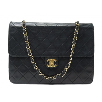 VINTAGE SAC A MAIN CHANEL SQUARE TIMELESS EN CUIR MATELASSE PURSE HAND BAG 7250€