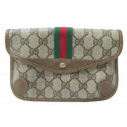 VINTAGE POCHETTE GUCCI SHELLY POUCH 89.01.021 EN TOILE GG MONOGRAM BAG CLUTCH