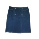 JUPE CHANEL DOUBLE BOUTONNAGE P30034V20256 EN TOILE DENIM BLEUE L 42 SKIRT 2900€