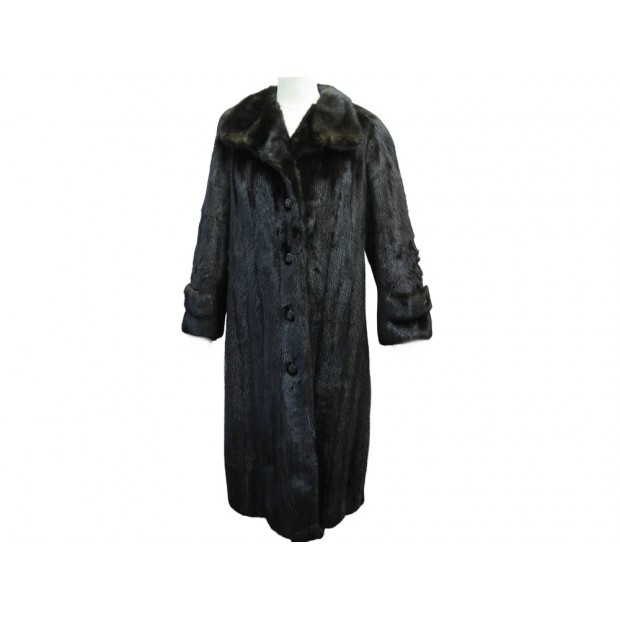 VINTAGE MANTEAU CHRISTIAN DIOR FOURRURE DE VISON MARRON M 42 MINK MINK FUR COAT