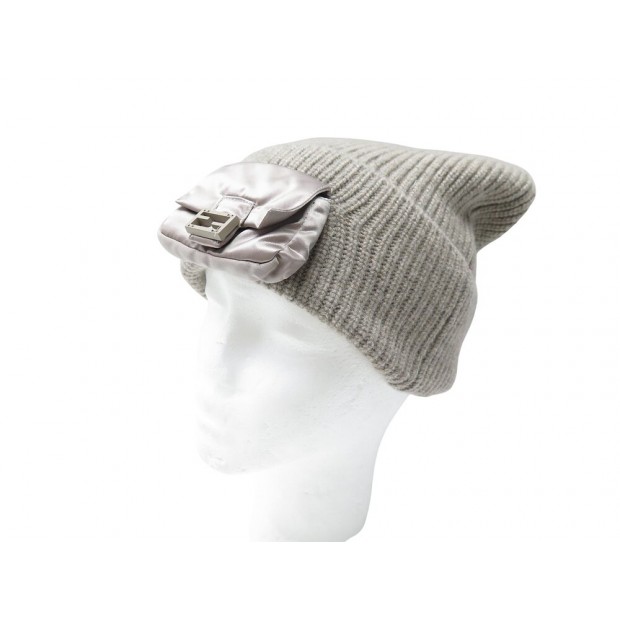 NEUF BONNET FENDI BONNET SAC BAGUETTE M L 56 60CM LAINE TRICOTE KNIT BEANIE 725€