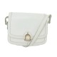 VINTAGE SAC A MAIN CELINE BESACE FERMOIR ETRIER BANDOULIERE CUIR BLANC HAND BAG