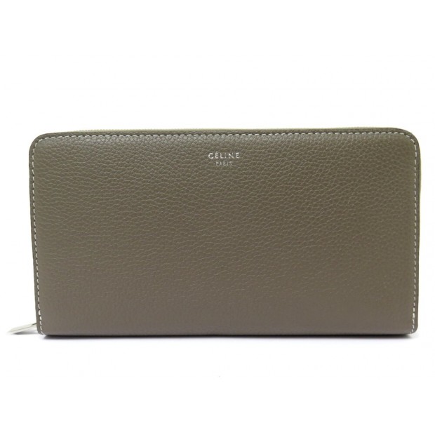 NEUF PORTEFEUILLE CELINE LARGE ZIPPED MULTIFONCTION 105003AFE CUIR WALLET 570€