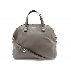 SAC A MAIN LANCEL 48-50 A06343 EN CUIR GRIS BANDOULIERE BAG PURSE DUSTBAG 1190€