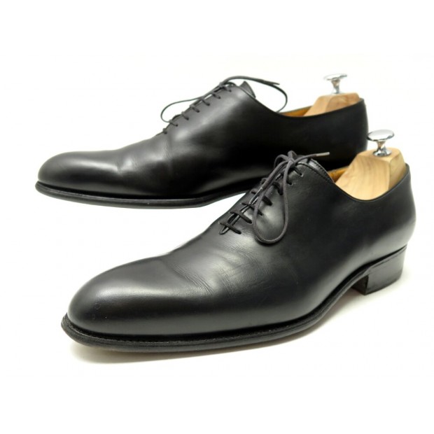 CHAUSSURES JM WESTON RICHELIEU CYCLISTE FLORE 402 9.5D 43.5 CUIR NOIR SHOES 970€